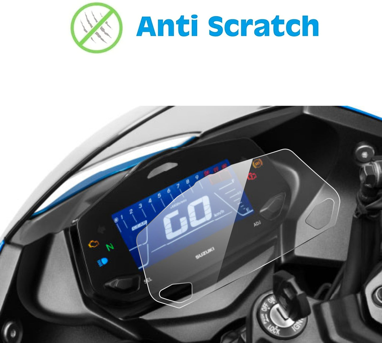 Suzuki Gixxer 2019+ | SF 2019+ | 250 | SF 250 Accessories Digital Cluster Touch Screen Guard -VSGIXXER