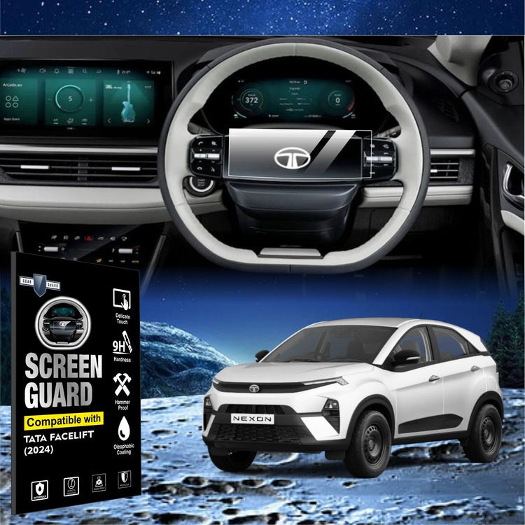 Tata 2024 Facelift Car Accessories Steering Screen Guard - NEXON_STEERING_C