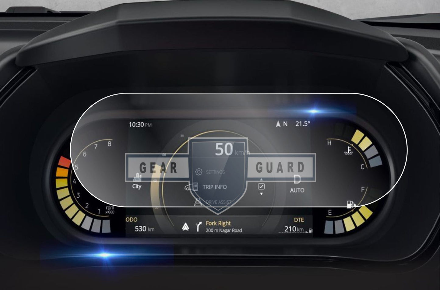 Tata Cars Facelift Digital Instrument Cluster | MID Screen Guard (2023-2024) -M10C_TATA_MID-2