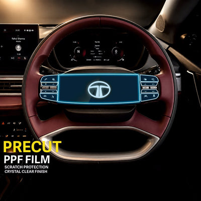 Tata Curvv EV Steering Wheel Interior Precut PPF FILM -SP_CURVV_STEERING_PPF
