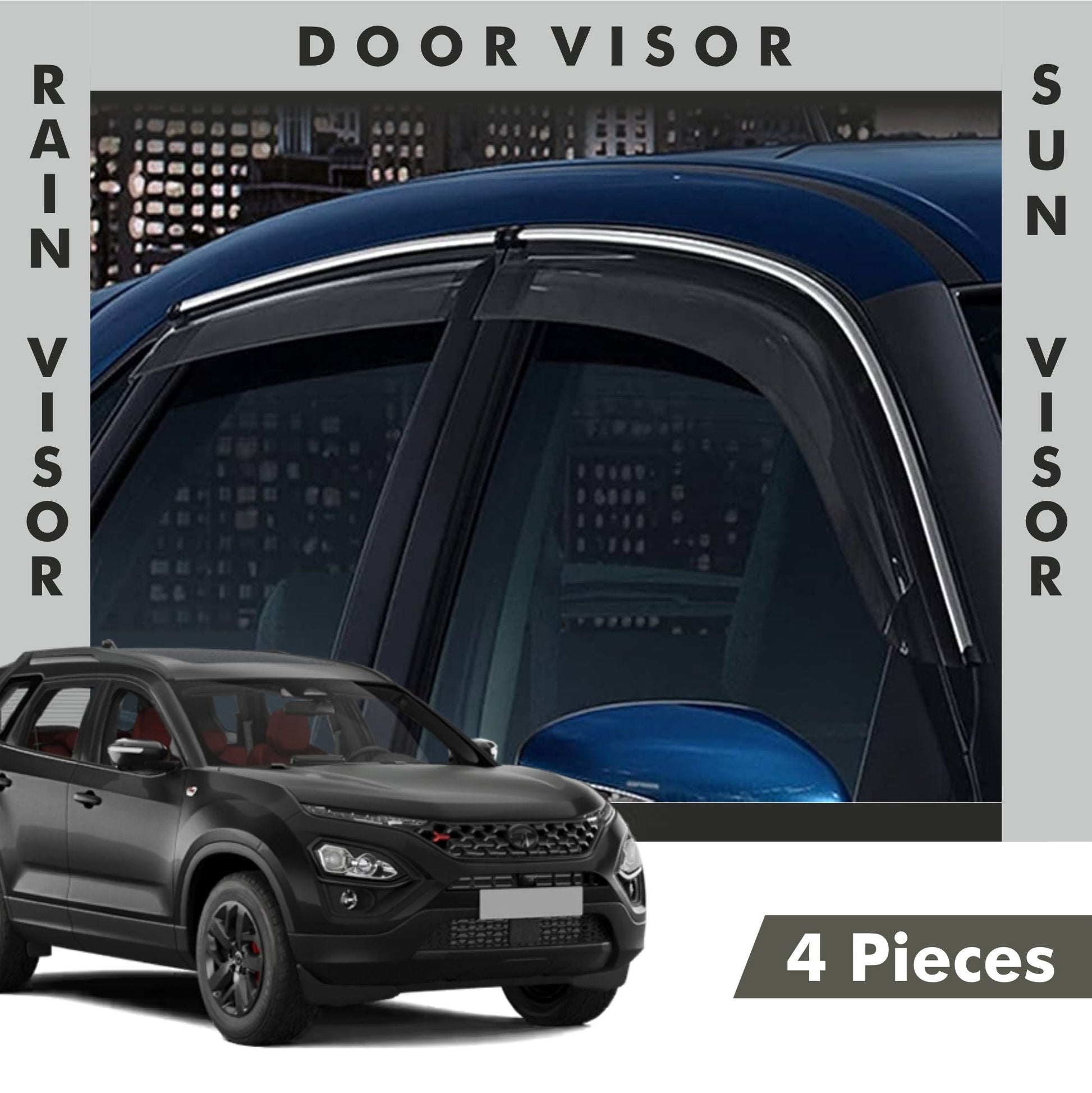 Tata Harrier Door Visor | Rain Visor | Sun Visor [2023 - 2025] - DV_HARRIER_23-25_CHL