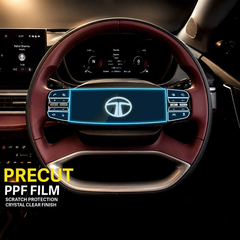 Tata Harrier EV Steering Wheel Precut PPF Film -SP_HARRIER_EV_STR_PPF