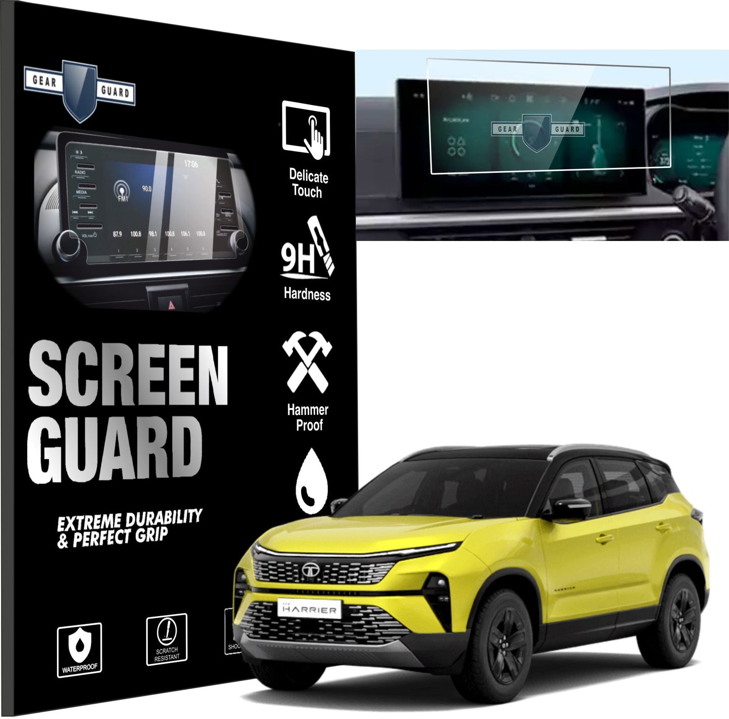 Tata Harrier Facelift 2023 Accessories Touch Screen Protector -HARRIER_12-2023