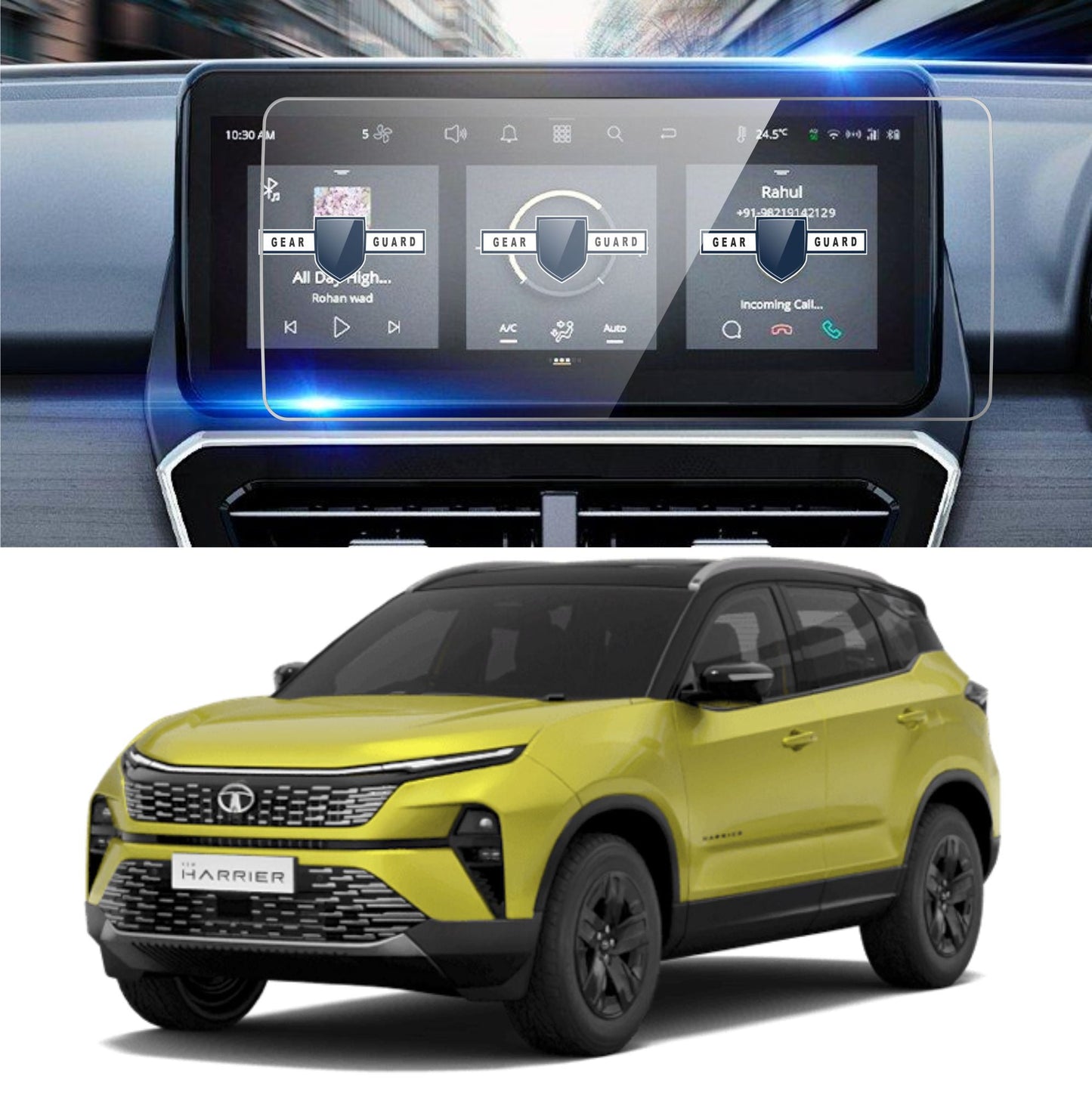 Tata Harrier Facelift 2023 Accessories Touch Screen Protector -HARRIER_12-2023