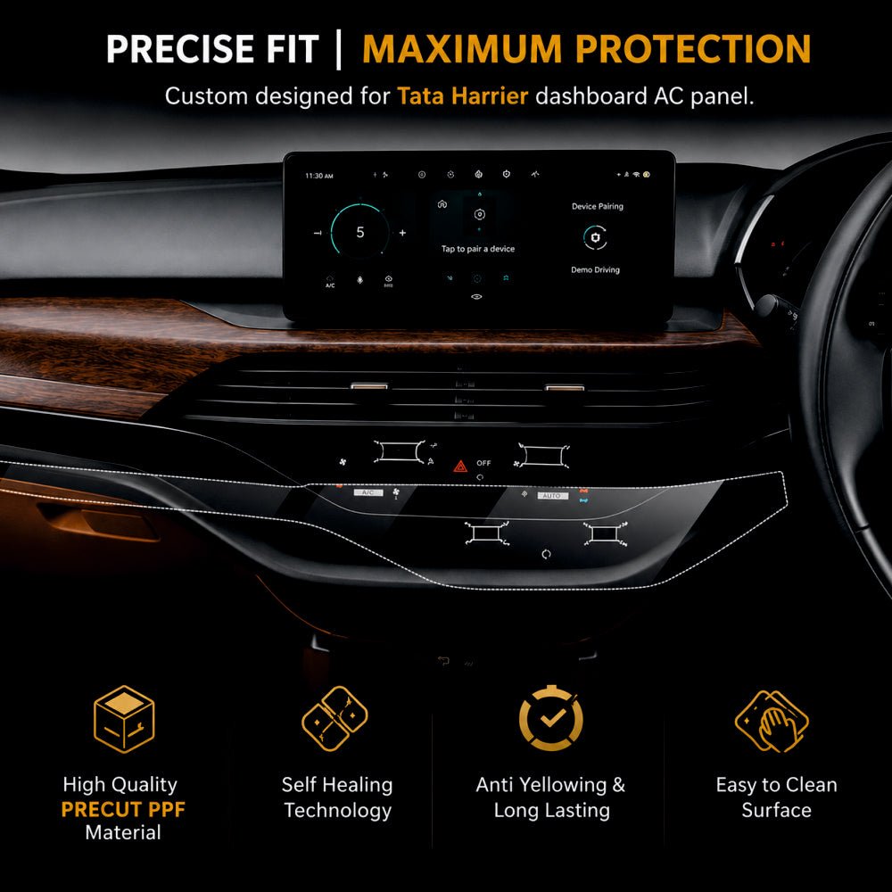 TATA Harrier Interior AC Panel Precut PPF Guard -SP_TATA_HARRIER_PPF