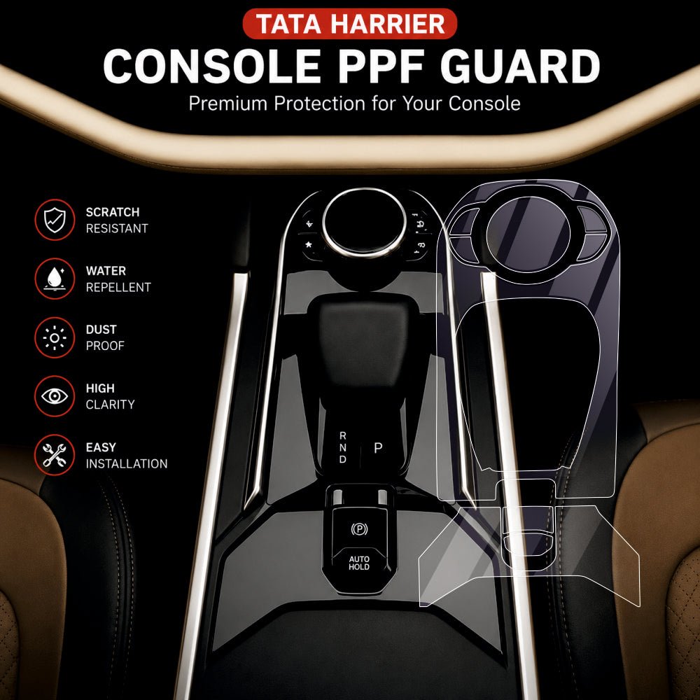 TATA Harrier Interior Gear Console Precut PPF Guard -SP_HARRIER_GEAR_PPF