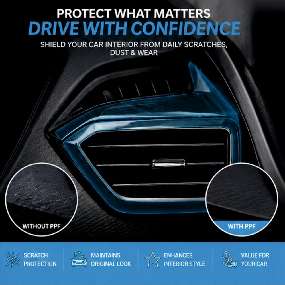 Tata Harrier Left and Right AC Panel Interior Precut PPF Guard -SP_HARRIER_AC_LR_PPF
