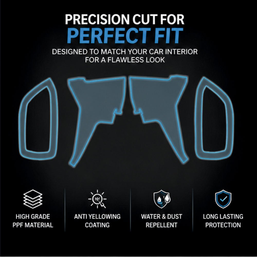 Tata Harrier Left and Right AC Panel Interior Precut PPF Guard -SP_HARRIER_AC_LR_PPF