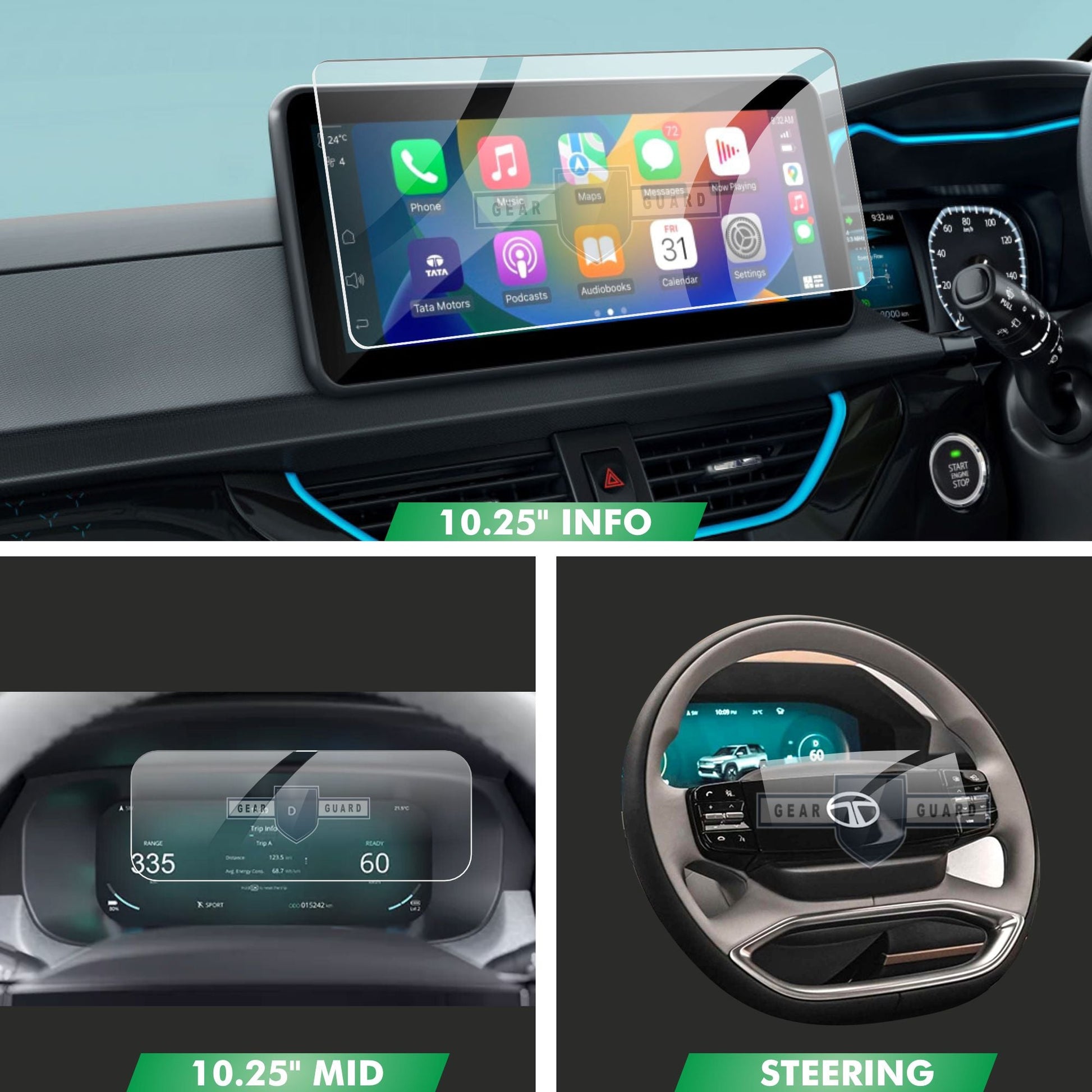 Tata Harrier Screen Guard Bundle [2023 - 2025] - M25C_HARRIER_25_PURE