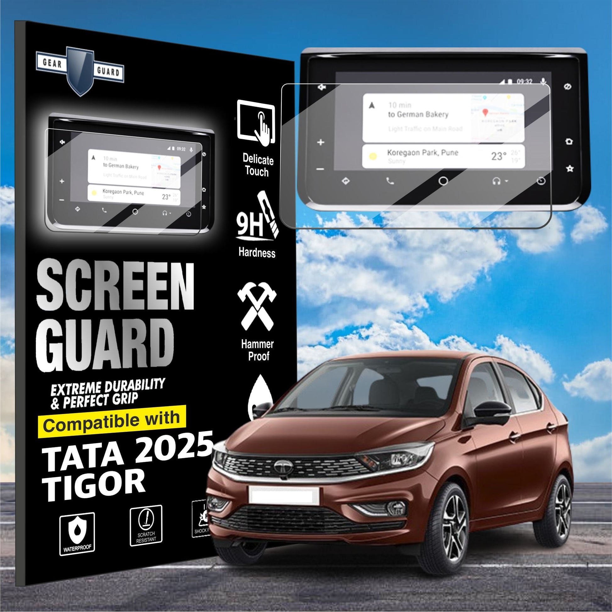 TATA New Tigor 2025 Accessories Touch Screen Guard - TIGOR_7INCH_C