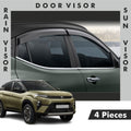 Tata Nexon Door Visor | Rain Visor | Sun Visor [2023 - 2025] - DV_NEXON_23-25_BLK