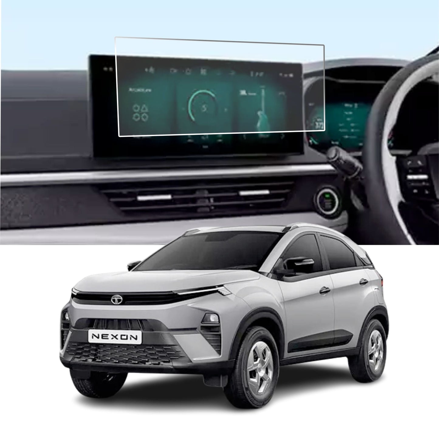 Tata Nexon EV Facelift (2023-2024) Accessories Touch Screen Guard -VS_NEXONEV004