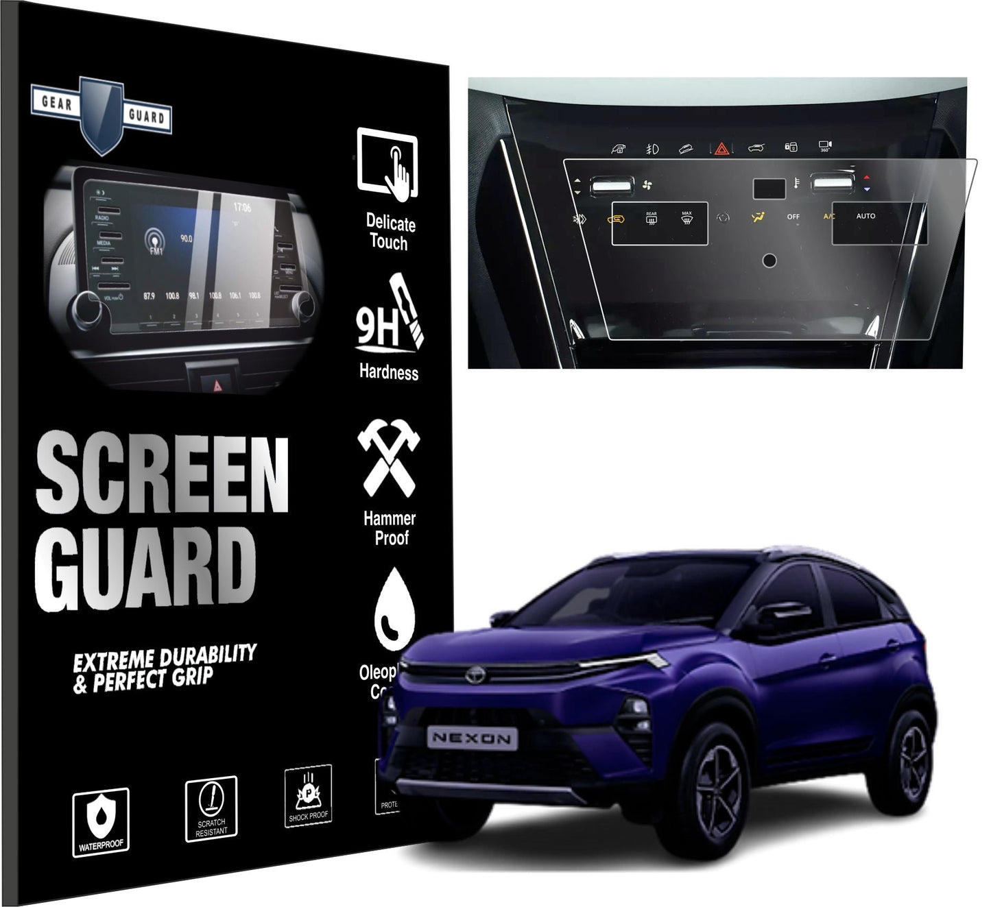 Tata Nexon Facelift Car Accessories AC Vent Touch Screen Protector -NEXON_AC_M