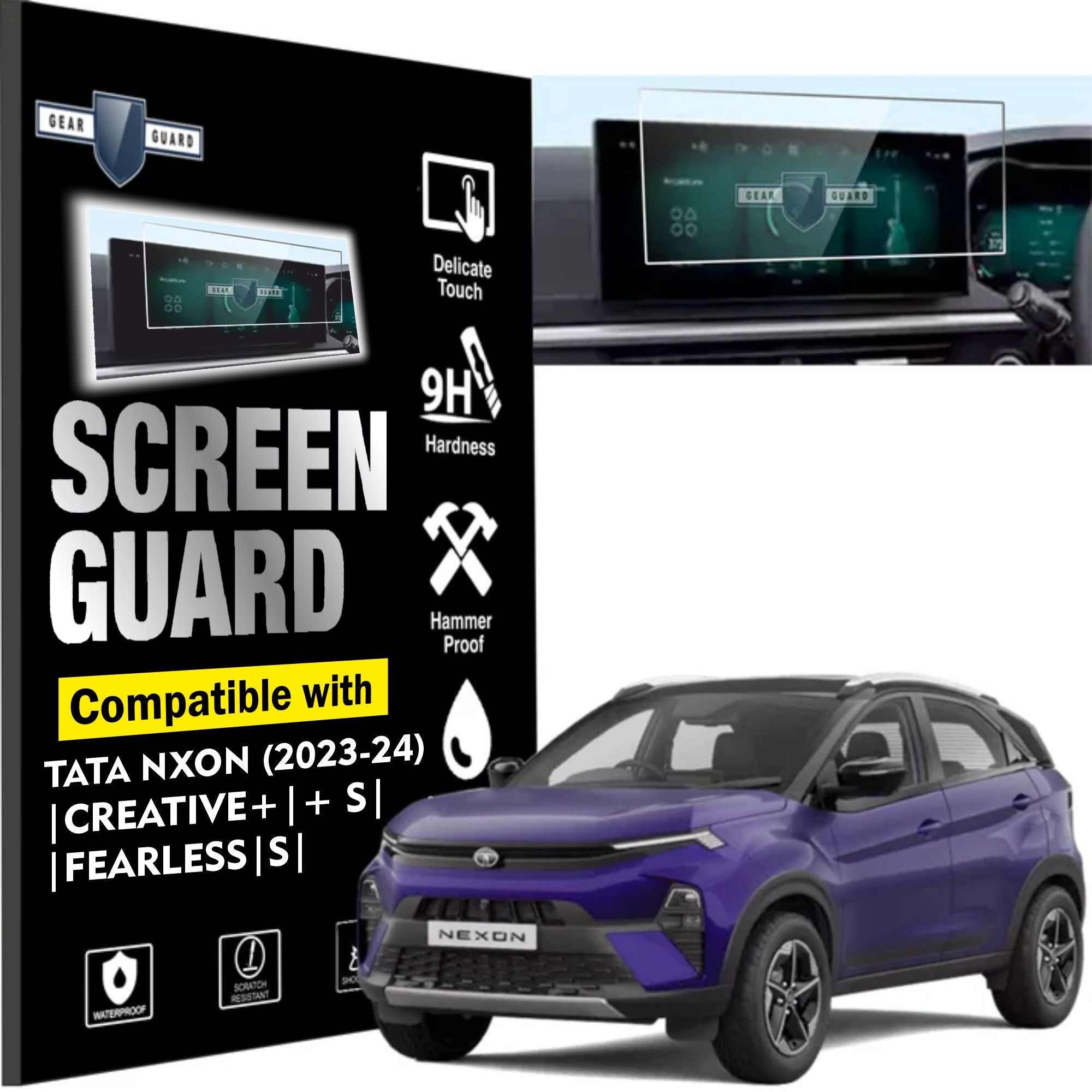 Tata Nexon Facelift Touch Screen Guard [2023 - 2025] - M10C_NEXON_ROUND
