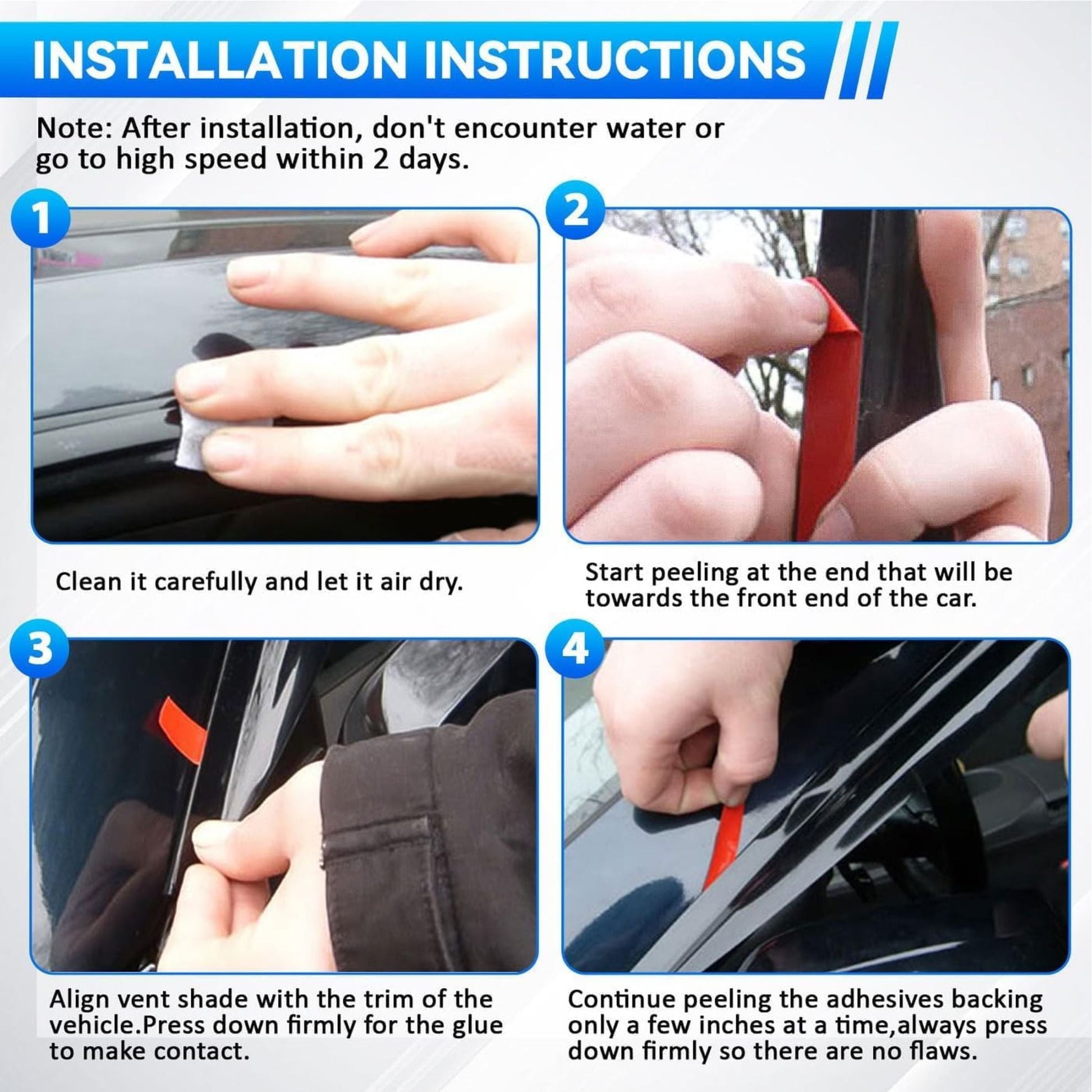 Tata Punch Door Visor | Rain Visor | Sun Visor [2024 - 2025] - DV_PUNCH_24-25_BLK