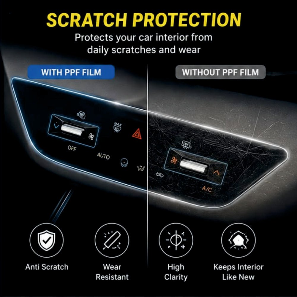 Tata Punch EV AC Panel Interior Precut PPF FILM -SP_PUNCH_EV_AC_PPF