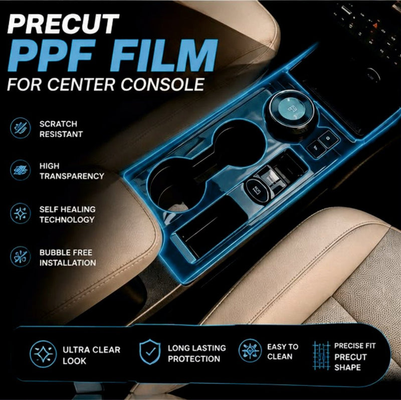 Tata Punch EV Gear Consol Interior Precut PPF FILM - [Electronic Parking Brake: EPB] -SP_PUNCH_EV_GEAR_PPF