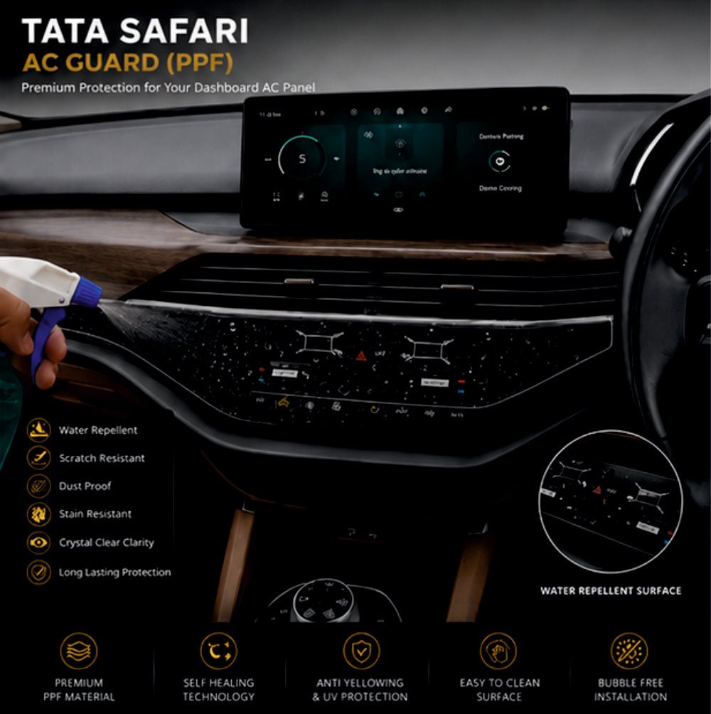 Tata Safari AC Panel Precut PPF Guard -SP_SAFARI_AC_PPF