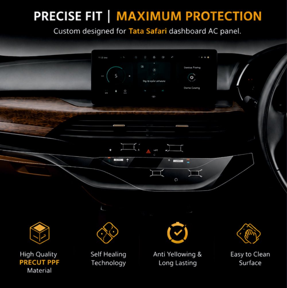 Tata Safari AC Panel Precut PPF Guard -SP_SAFARI_AC_PPF
