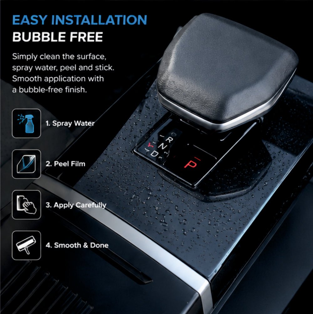 TATA Sierra Automatic Gear Panel Interior Precut PPF Guard -SP_SIERRA_GEAR_PPF