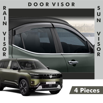 Tata Sierra Door Visor | Rain Visor | Sun Visor [2025 - 2026] - DV_SIERRA_25-26_BLK