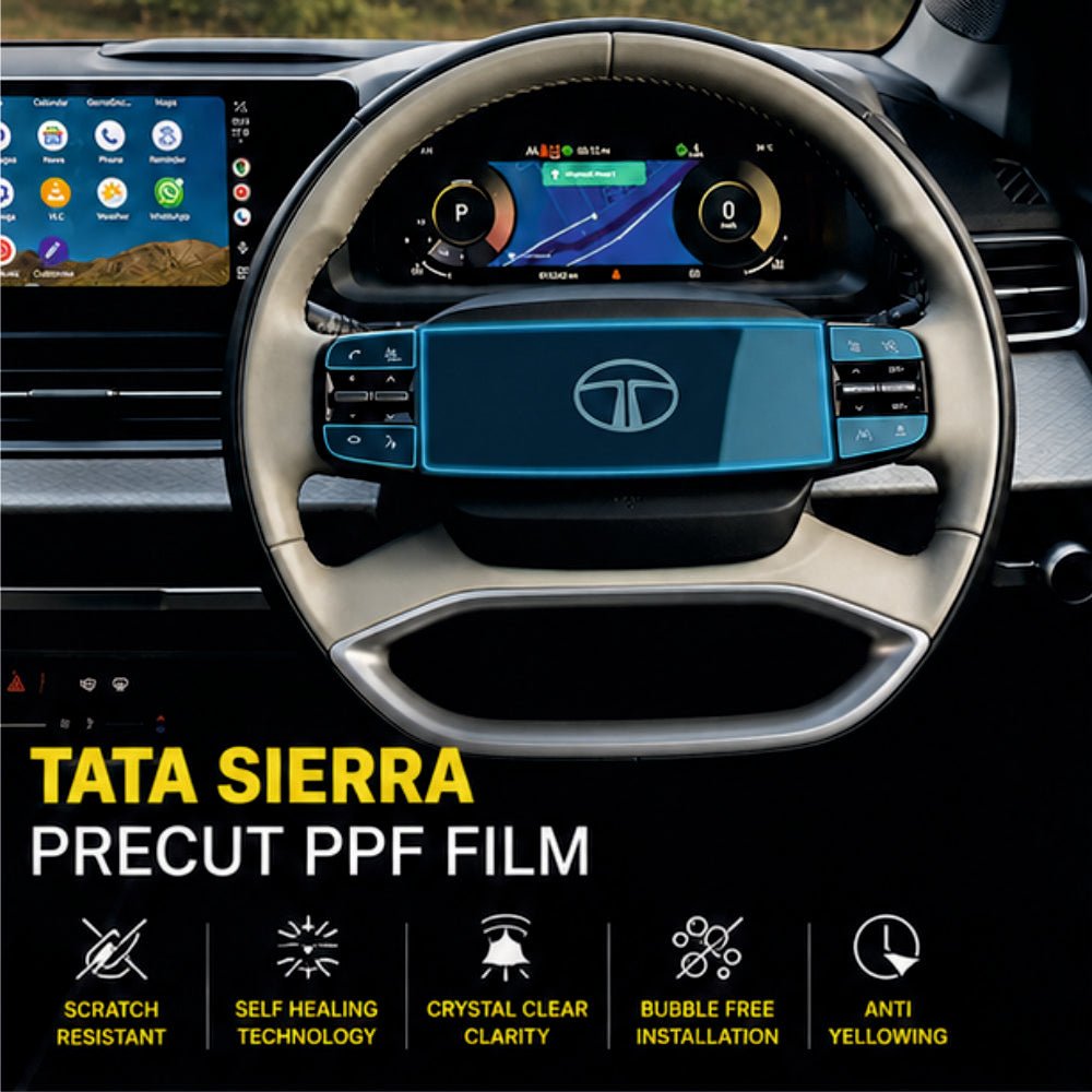 TATA Sierra Steering Interior Precut PPF Guard -SP_SIERRA_STR_PPF