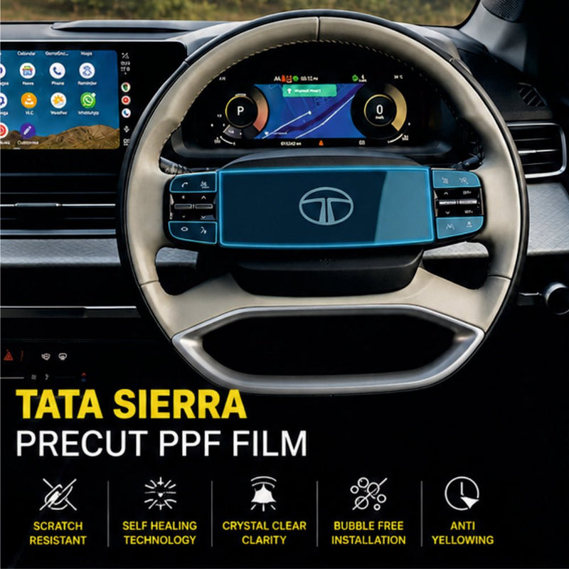 TATA Sierra Steering Interior Precut PPF Guard -SP_SIERRA_STR_PPF