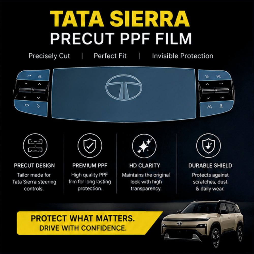 TATA Sierra Steering Interior Precut PPF Guard -SP_SIERRA_STR_PPF