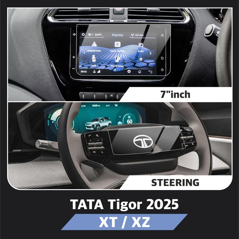 TATA Tigor Screen Guard Bundle [2025] - TIGOR_7INCH_STEER