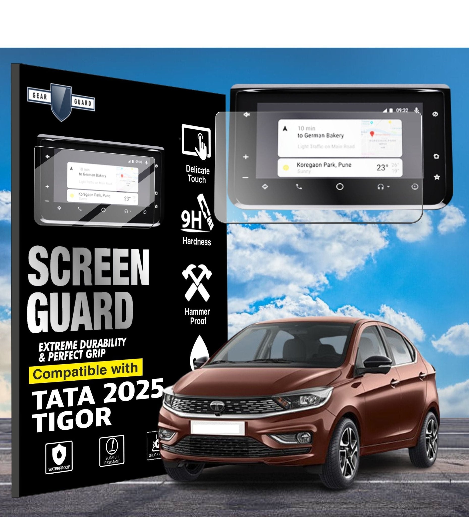 TATA Tigor Screen Guard Bundle [2025] - TIGOR_7INCH_STEER