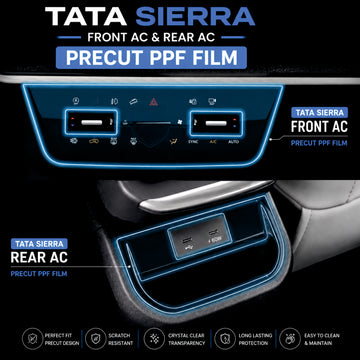 TATA Sierra Front and Rear AC Vent Interior Precut PPF Guard
