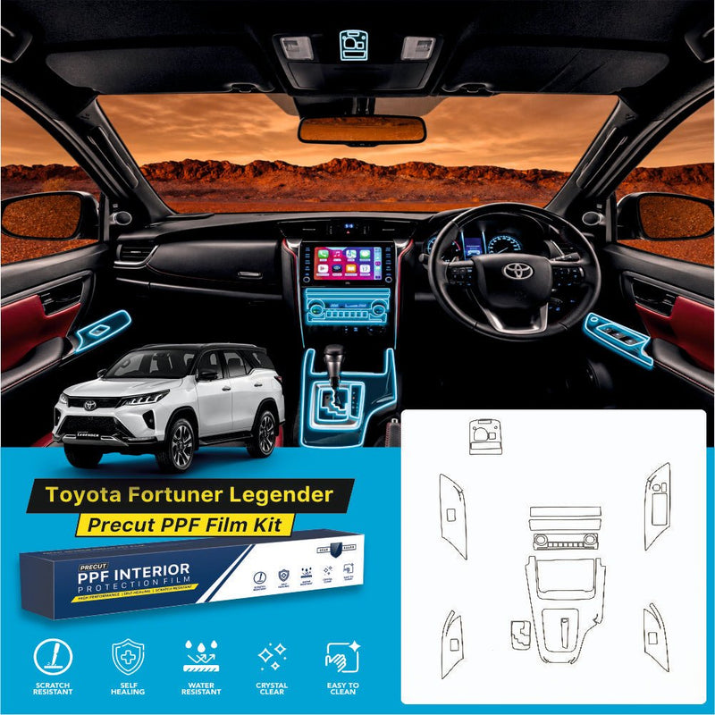 Toyota Fortuner Legender Interior Precut PPF Film KIT -SP_FORTUNER_LEGENDER_PPF_KIT