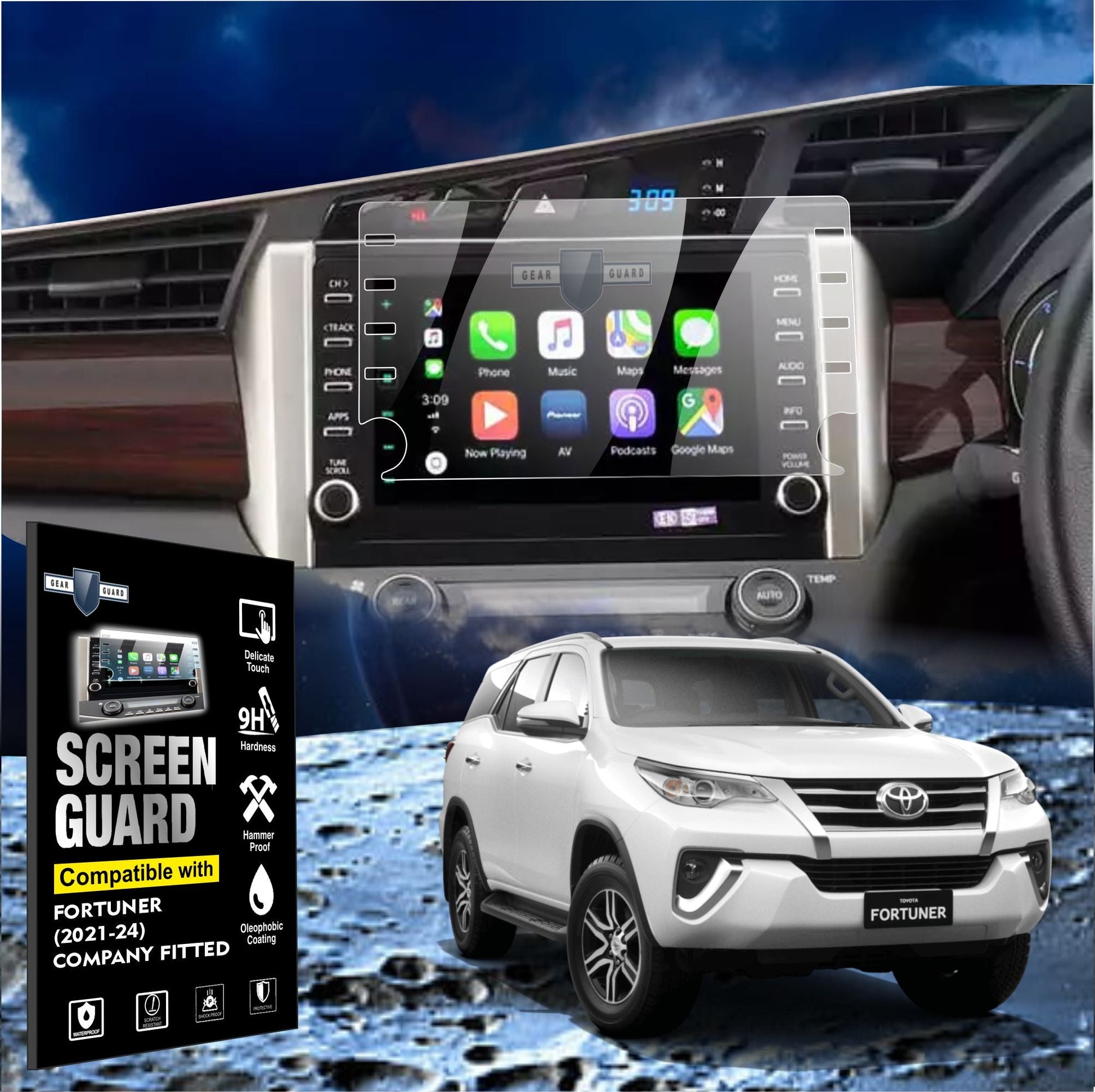 Toyota Fortuner Touch Screen Protector [2021 - 2025] - M8C_FORT_F