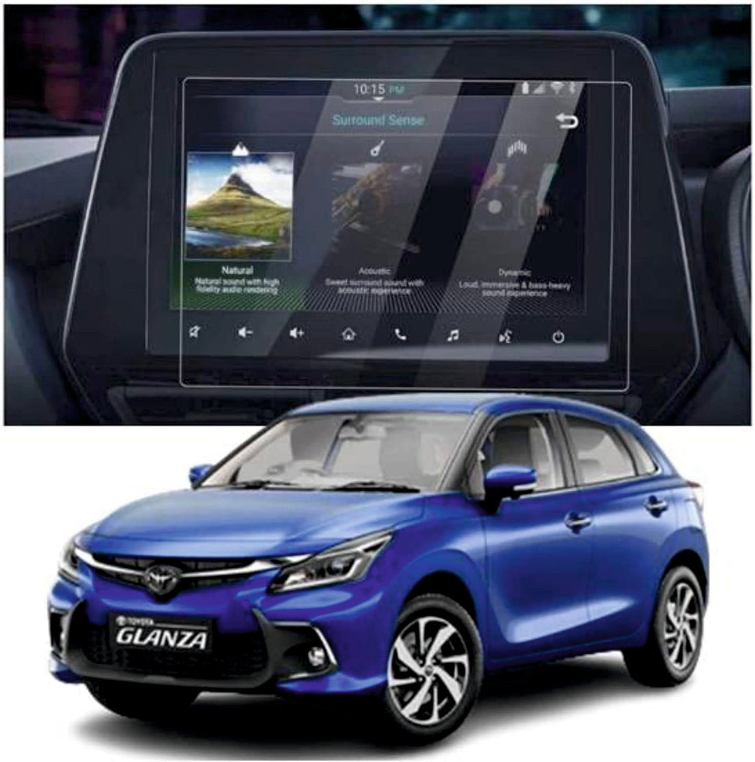 Toyota glanza accessories touch screen guard 2019-2023 -GLANZA