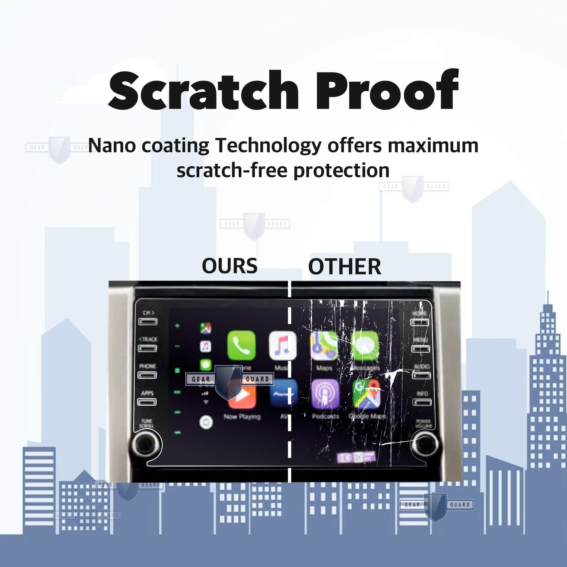 Toyota Hilux Infotainment System Touch Screen Guard - M8M_HILUX