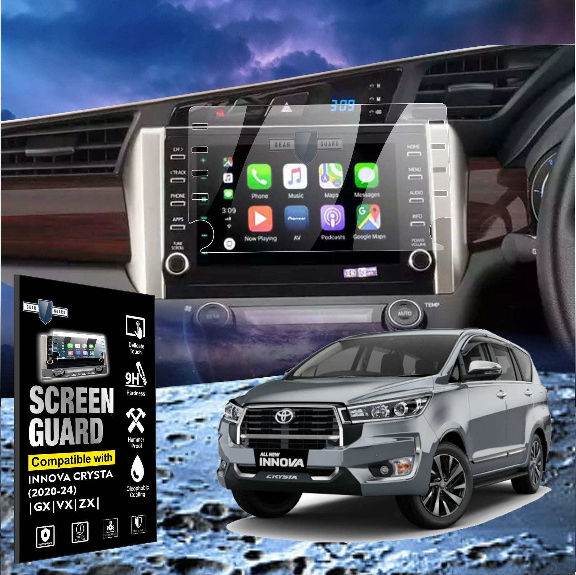 Toyota Innova Crysta Z Facelift Touch Screen Protector [2020 - 2025] - M8C_CRYSTA_F