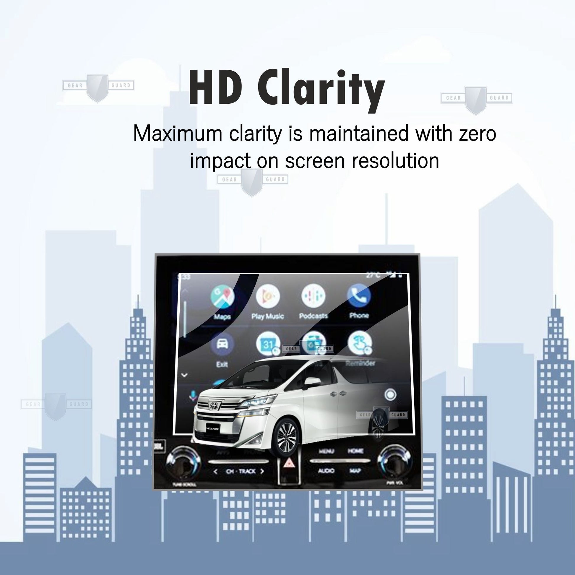 Toyota Vellfire Infotainment System Touch Screen Guard - M14C_VELLFIRE-1