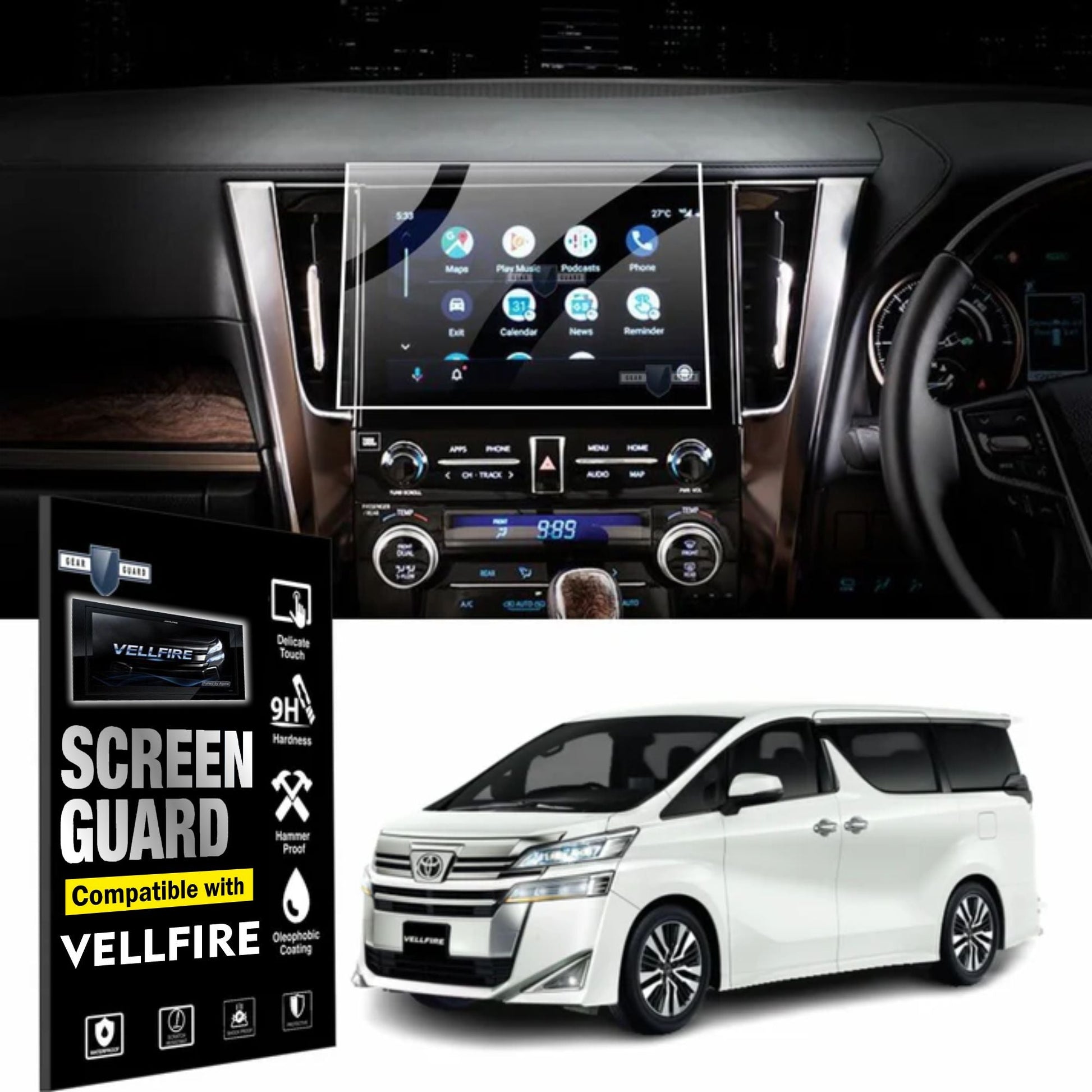 Toyota Vellfire Infotainment System Touch Screen Guard - M14C_VELLFIRE-1