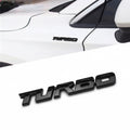 Turbo 3D Emblem | 9.5cm x 1.1cm | All Vehicle Exterior Decorative Logo, Self - Adhesive - STICKER_TURBO_BLACK