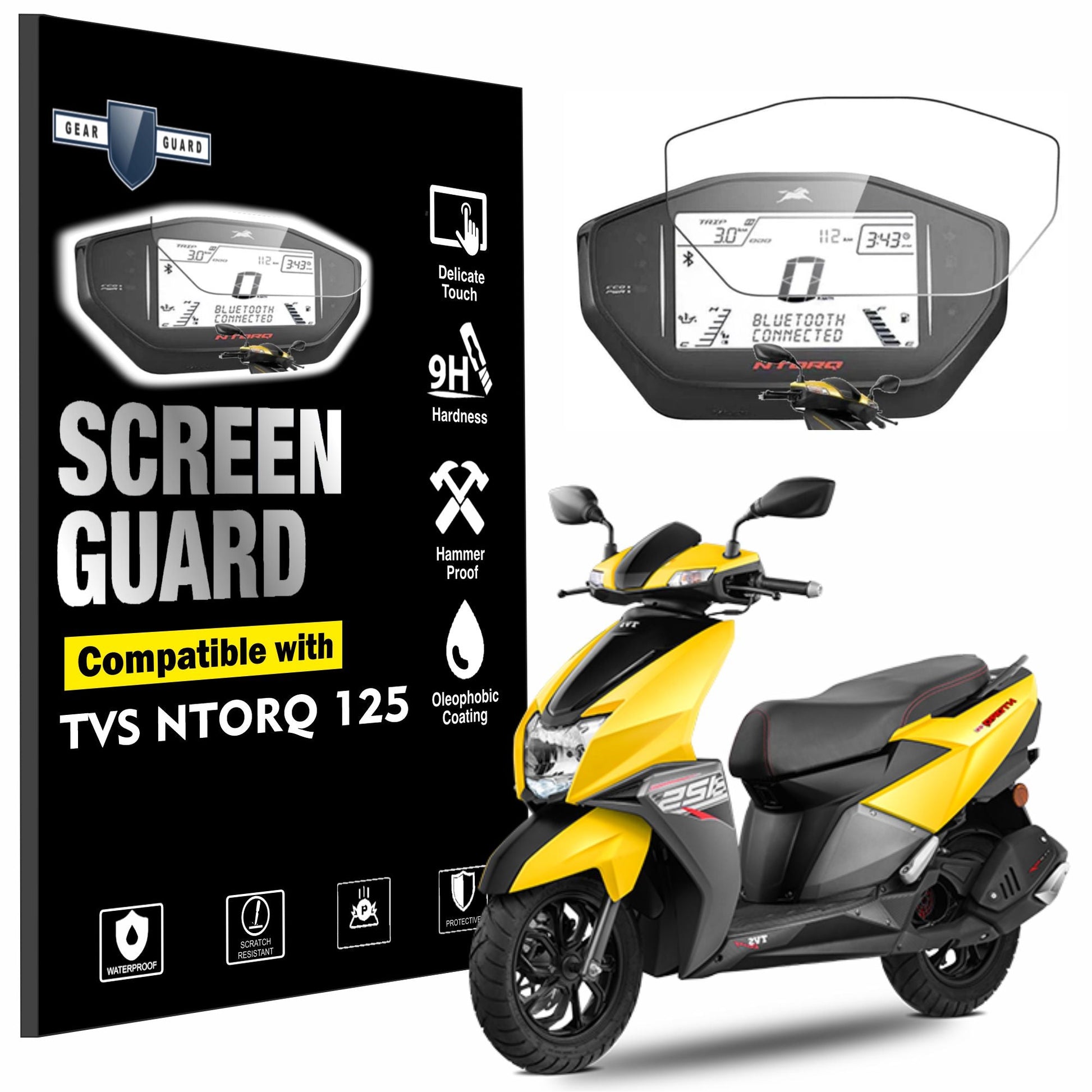 TVS Ntorq 125 Accessories Digital Console Screen Protector - TVS_NTORQ125