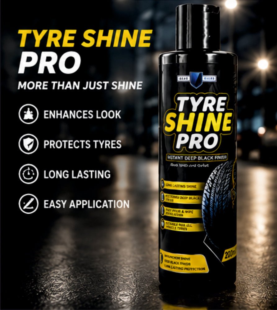 Tyre Shine Pro with Microfiber Applicator – Restores Deep Black Colour & Glossy Shine -TYRE_POLISH
