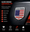United States Flag Shield 3D Metal Sticker - STICKER_US_SHIELD