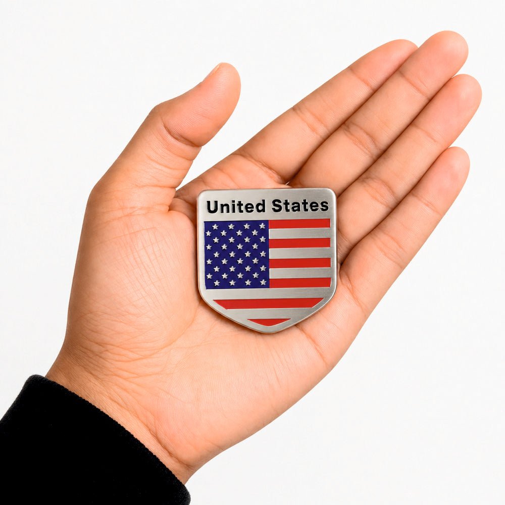 United States Flag Shield 3D Metal Sticker - STICKER_US_SHIELD