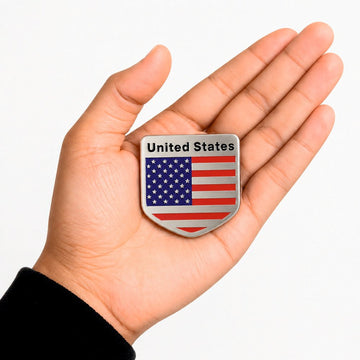 United States Flag Shield 3D Metal Sticker - STICKER_US_SHIELD