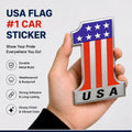 USA No.1 Flag 3D Metal Sticker - STICKER_USA_NO1
