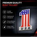 USA No.1 Flag 3D Metal Sticker - STICKER_USA_NO1