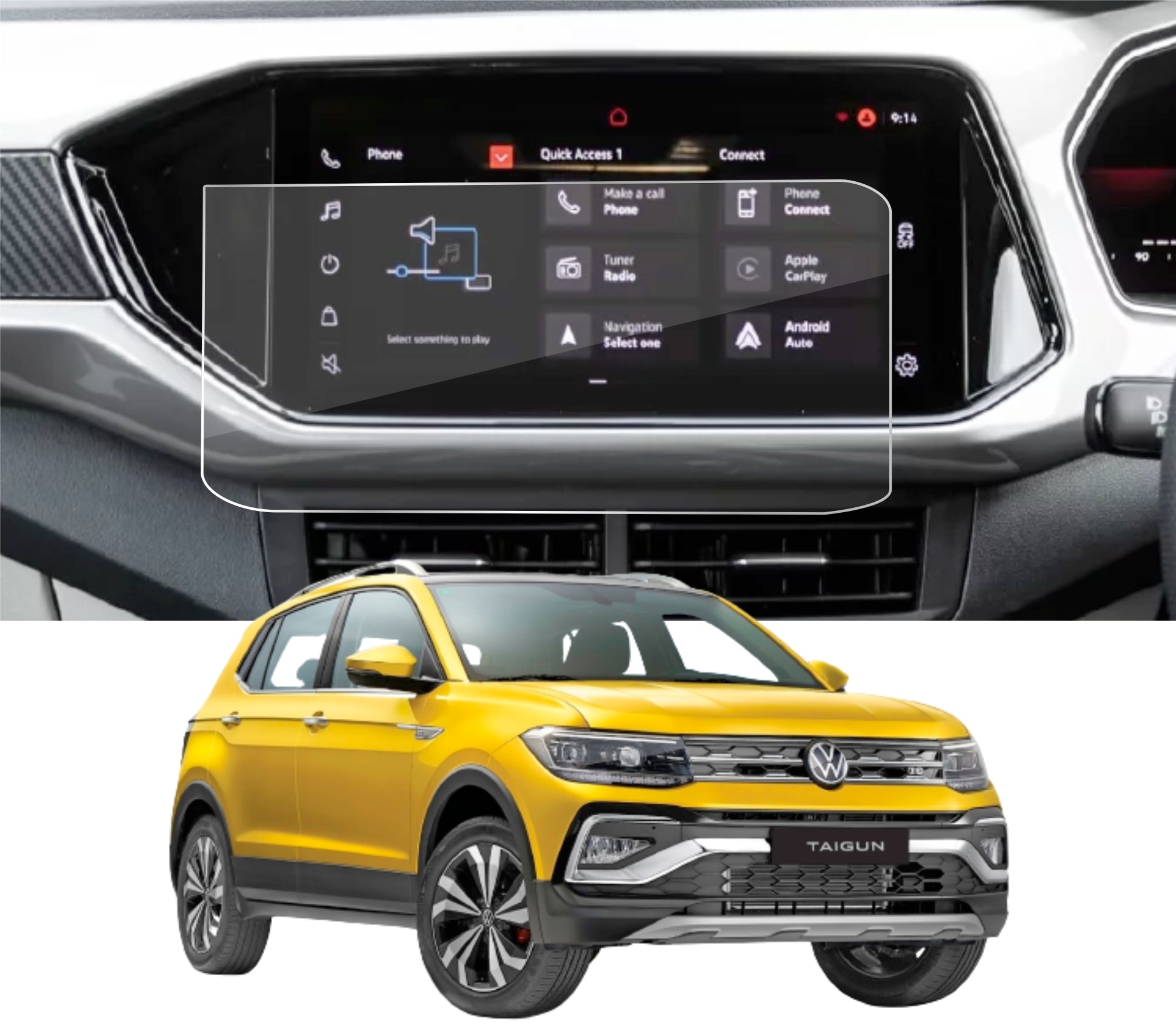 Volkswagen Taigun Accessories Touch Screen Guard -TAIGUN