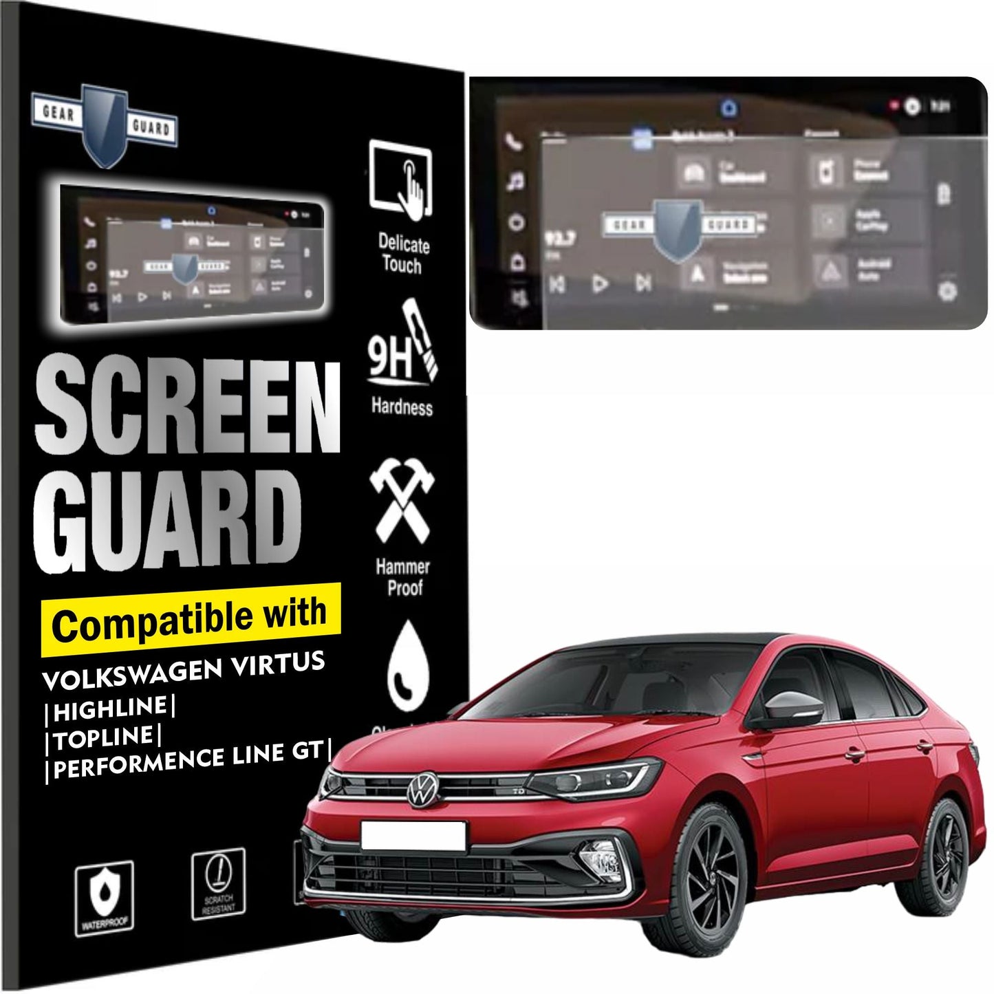 Volkswagen Virtus Touch Screen Guard - M10C_VIRTUS