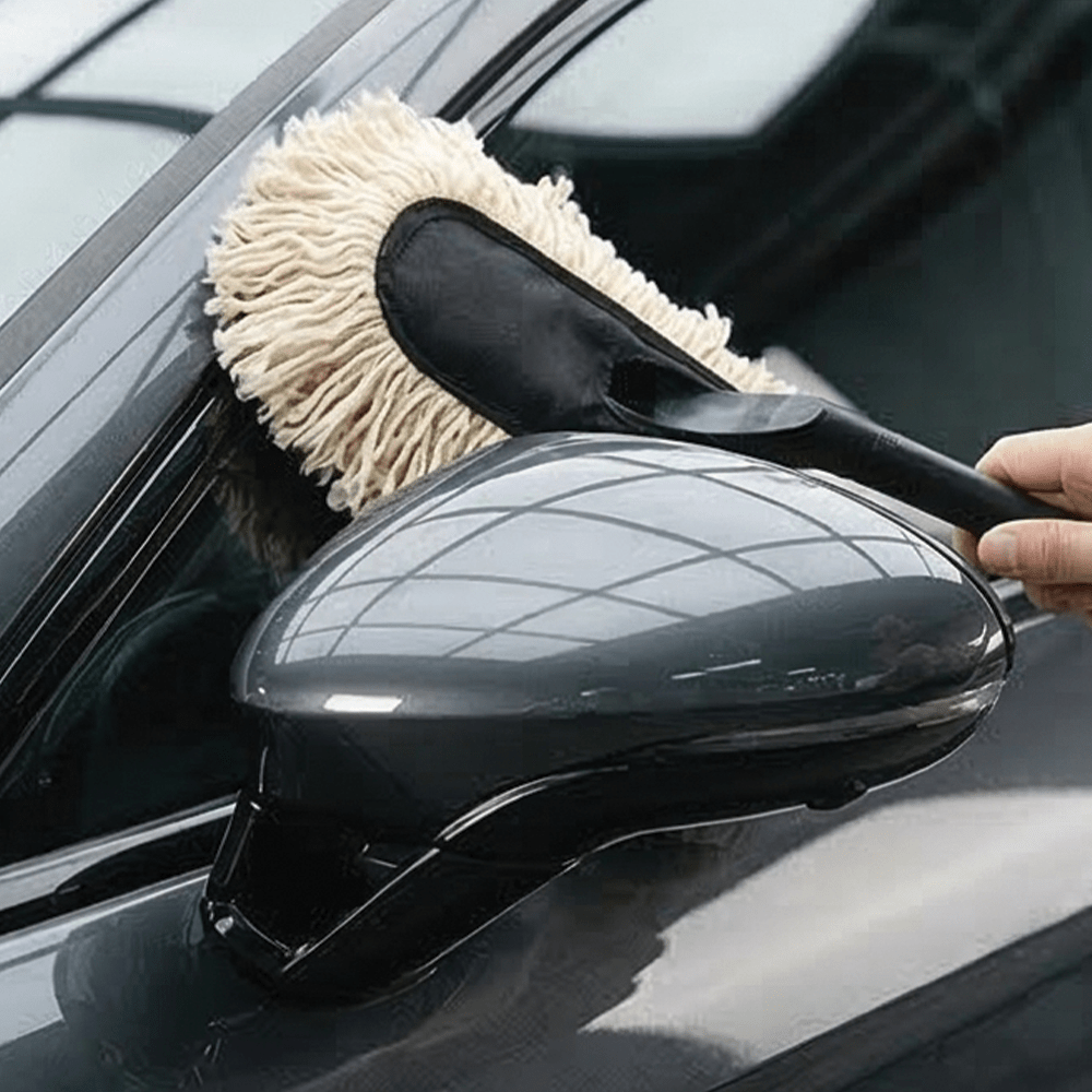 Wax - Treated Cotton Strands Car Duster - LONG_DUSTER_WHITE