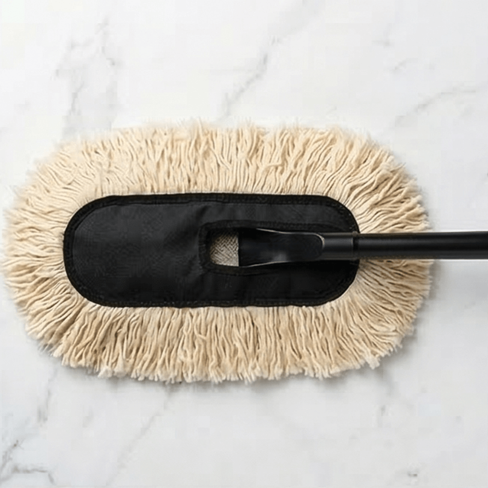 Wax - Treated Cotton Strands Car Duster - LONG_DUSTER_WHITE